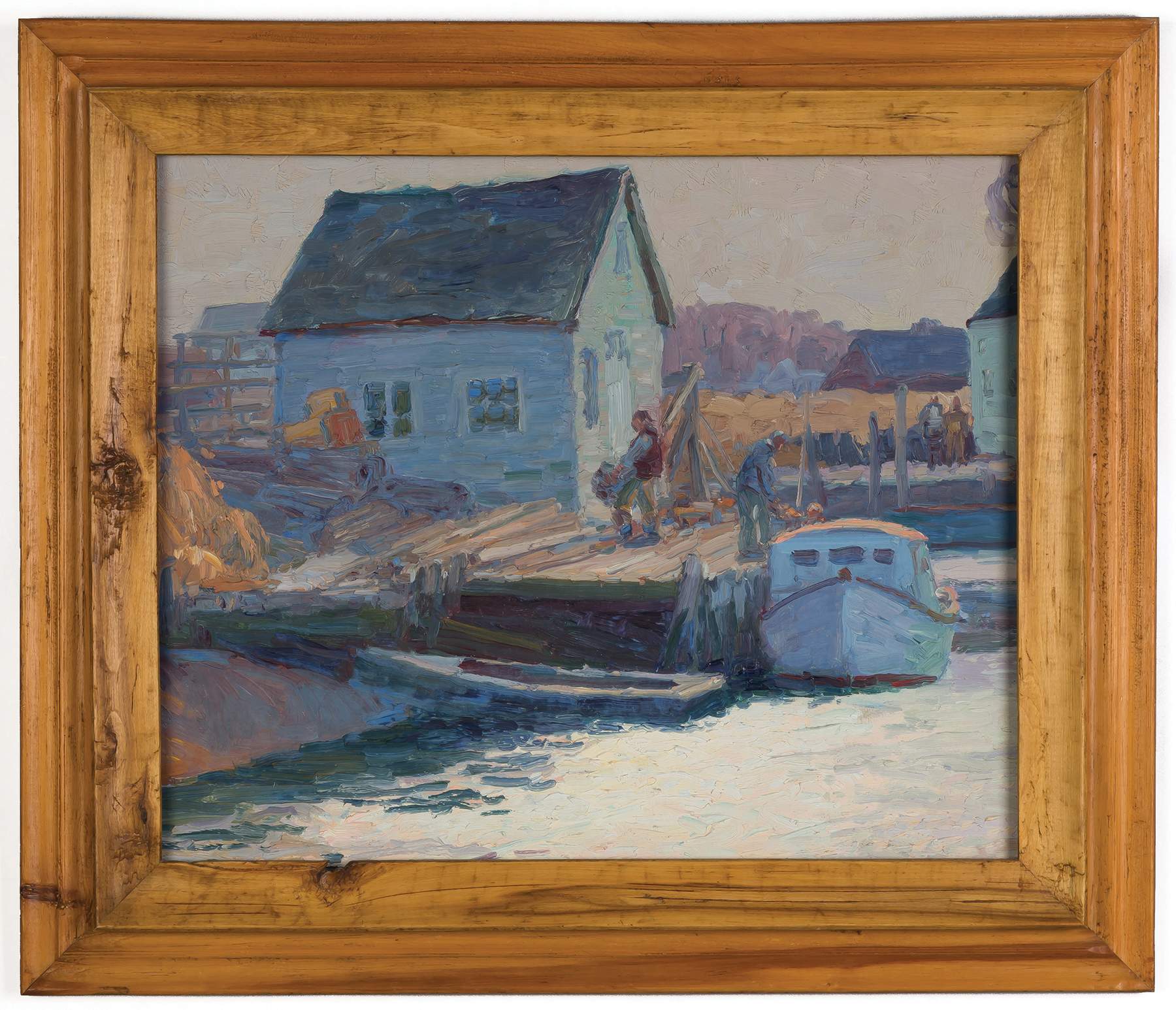 Renouard (American, 18841954) Dock Scene Cottone Auctions