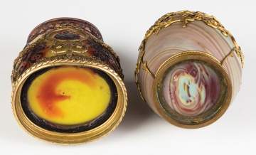 French Cameo Vase and Art Glass Vase