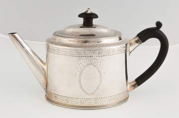 Hester Bateman, London, Sterling Silver Teapot