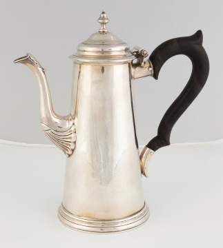 William Partis, English Sterling Silver Lighthouse Coffee Pot