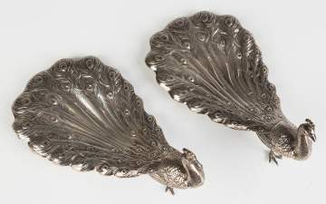 Sterling Silver Peacocks