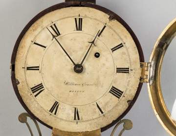 William Grant, Boston, Gilt Front Banjo Clock