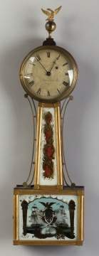 William Grant, Boston, Gilt Front Banjo Clock