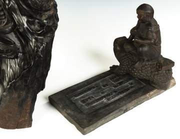 Chinese Carved Hardwood Figures