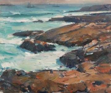 Carl Peters (American, 1897-1980) A Rocky Coast