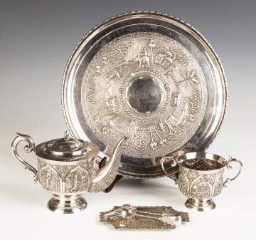 Five Pieces of Middle Eastern 800 Silver