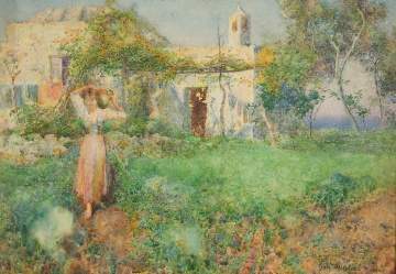 Gari Melchers (American, 1860-1932) Italian Villa