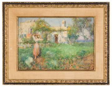 Gari Melchers (American, 1860-1932) Italian Villa