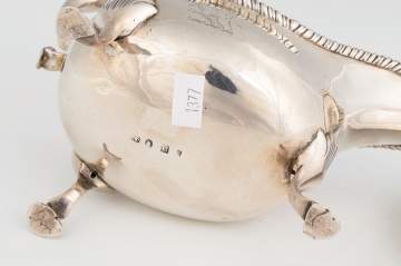 Sterling Silver Sauce Boat and Teapot Stand