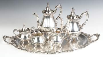 Wallace Grand Baroque Silver Plate Tea Service