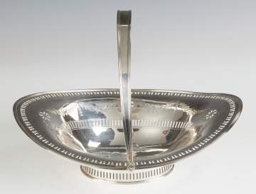 John Moore, Dublin, Irish Sterling Silver Cake Basket