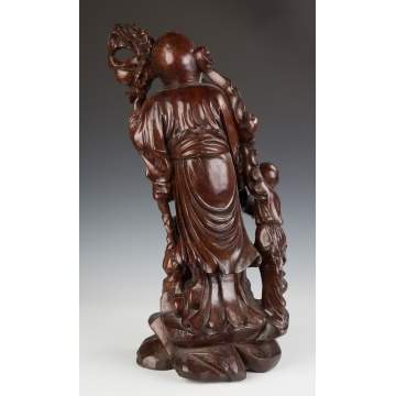 Chinese Carved Hardwood Figural Group