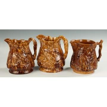 Three Rockingham Pitchers