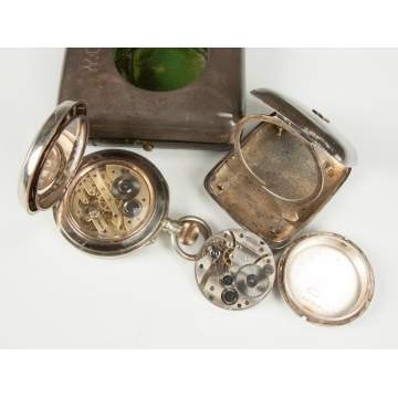 Two Sterling Silver Traveling Watches