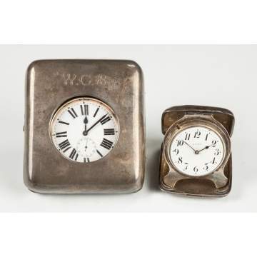 Two Sterling Silver Traveling Watches