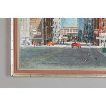 John Menihan (American, 1908-1992) Downtown  Rochester