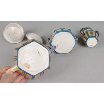 3 Piece Mettlach Tea Set