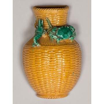 Pair of Majolica Wall Pockets