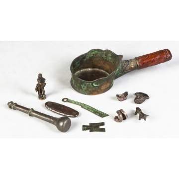 10 Miscellaneous Chinese Bronze Pieces