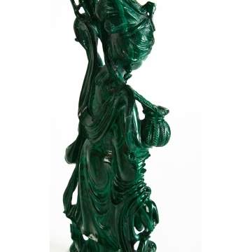 Chinese Malachite Carved Beauty