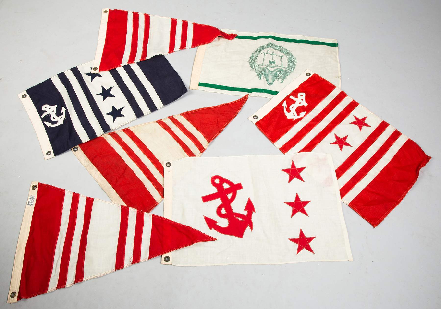 7 Vintage Sailing Flags Cottone Auctions