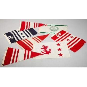 7 Vintage Sailing Flags