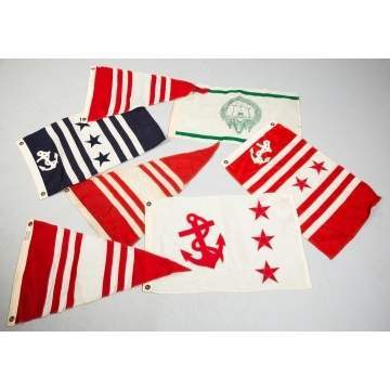 7 Vintage Sailing Flags