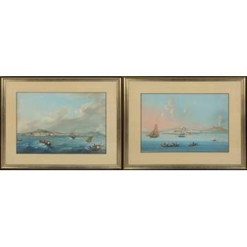 Two Italian Harbor Scenes