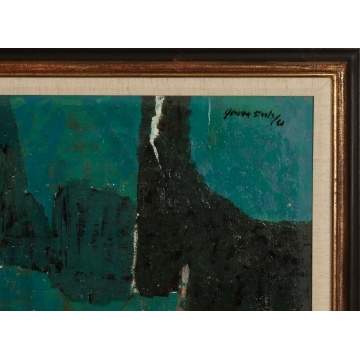 Gordon Steele (American, 1906-1961) "Blue  Composition"