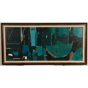 Gordon Steele (American, 1906-1961) "Blue  Composition"