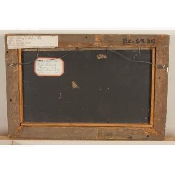 George F. Child (American, 19th Century) "Girl  Picking Flowers"