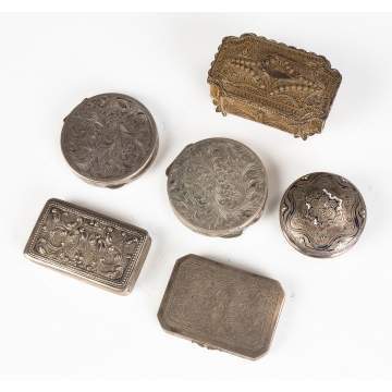 Group of 6 800 Silver Cases