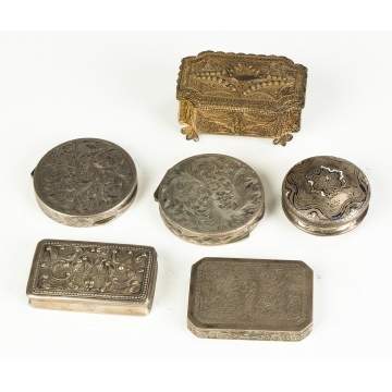 Group of 6 800 Silver Cases