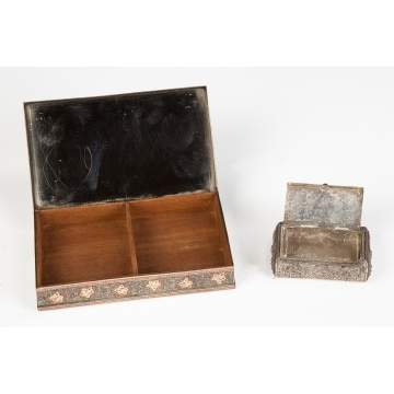 2 Persian Design Silver Boxes