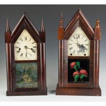 Two Steeple Clocks