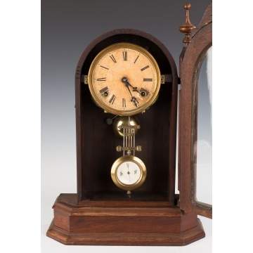 Ansonia Turret Walnut Shelf Clock