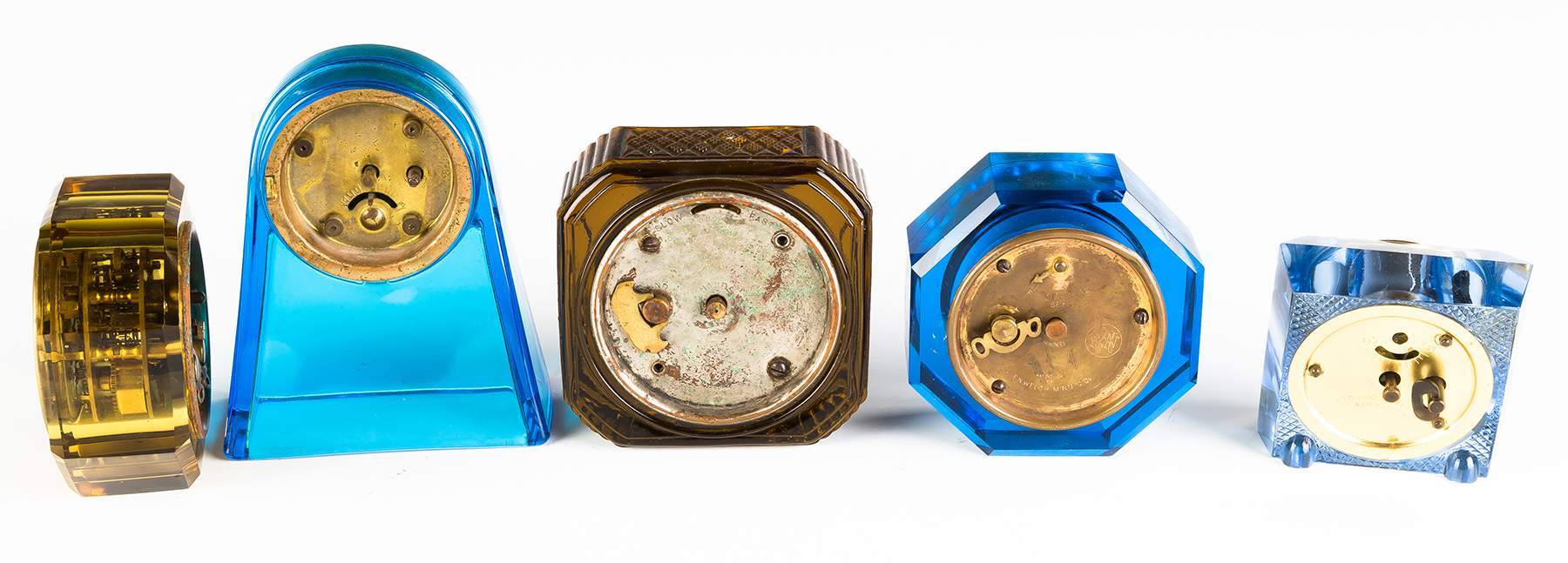 Vintage Glass Table Clocks
