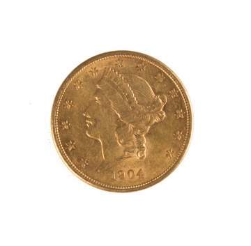 1904 Twenty Dollar Liberty Head Gold Coin