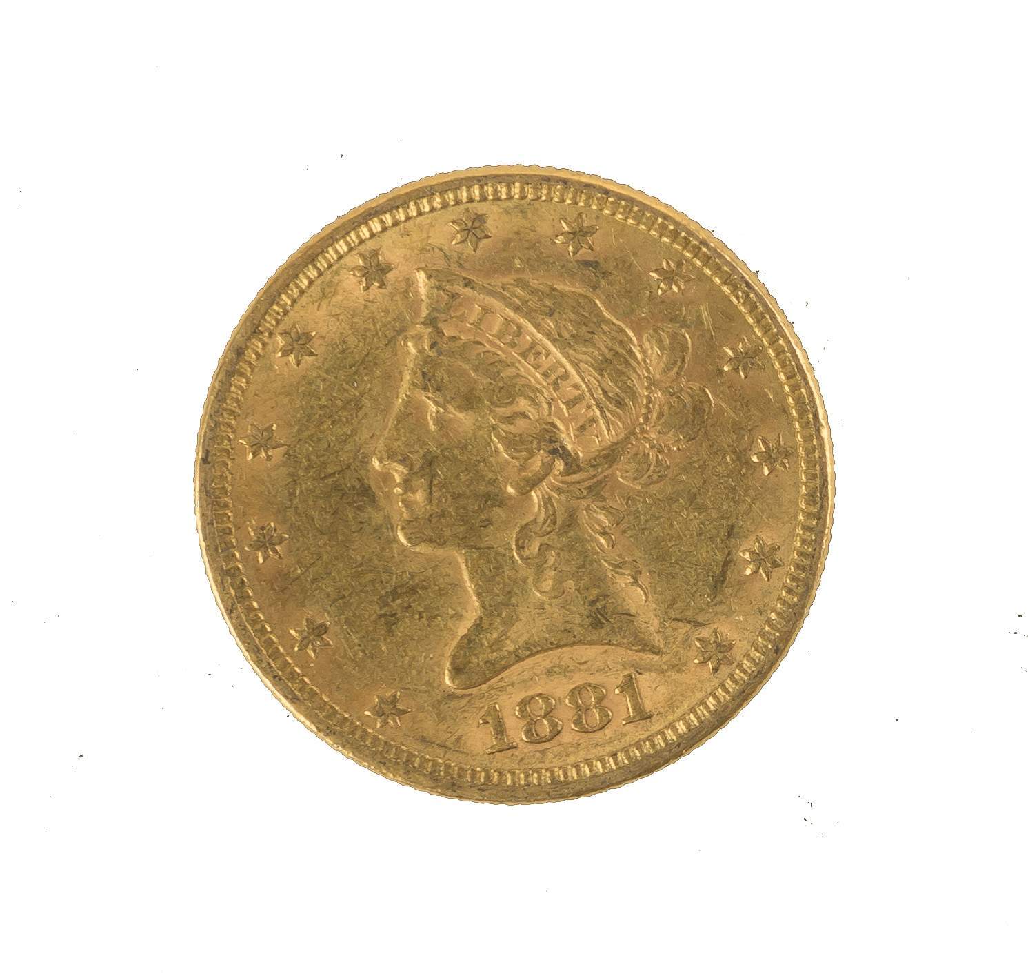 1881 Ten Dollar Liberty Head Gold Coin | Cottone Auctions
