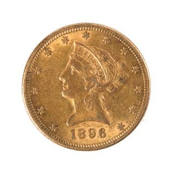 1896 Ten Dollar Liberty Head Gold Coin