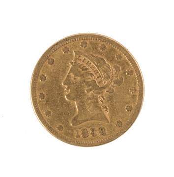 1898 Ten Dollar Liberty Head Gold Coin