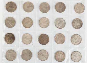 Thirty Morgan Head and Liberty Head Silver Dollars