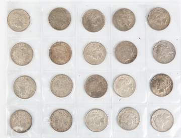 Thirty Morgan Head and Liberty Head Silver Dollars