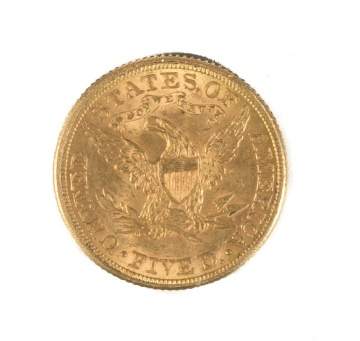 1881 Five Dollar Liberty Head Gold Coin