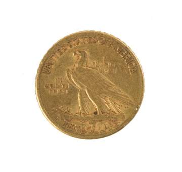 1909 Ten Dollar Indian Head Gold Coin
