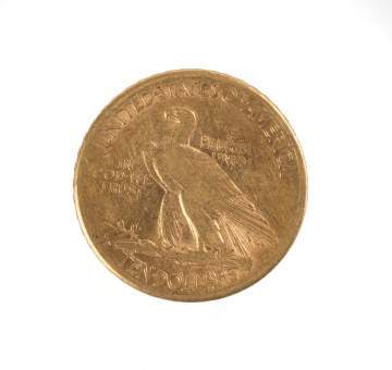 1910 Ten Dollar Indian Head Gold Coin