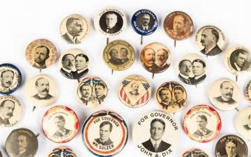 Group of Various Political Buttons