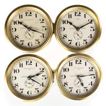Group of Four Chronometer Movements