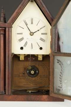 Brewster & Ingraham Four Steeple Shelf Clock,  Bristol, CT
