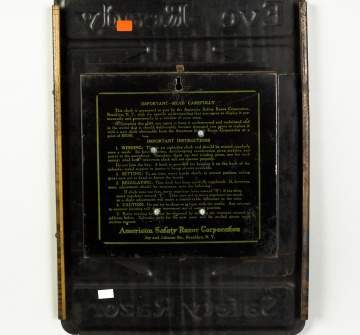 Vintage Eveready Safety Razor Tin Lithograph  Advertising Clock